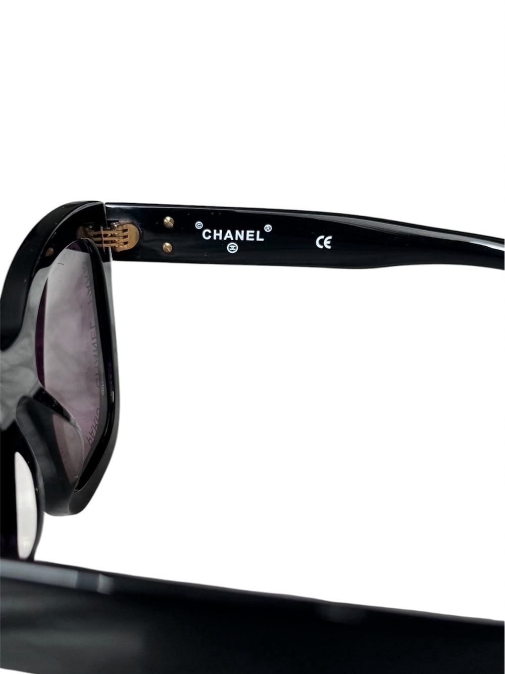 CHANEL Black Square 'Chanel Paris' Sunglasses with Dark Lenses - Picture 5 of 7